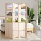 Natural Wood Room Divider 3 Panel Folding Photo Display Privacy Screen